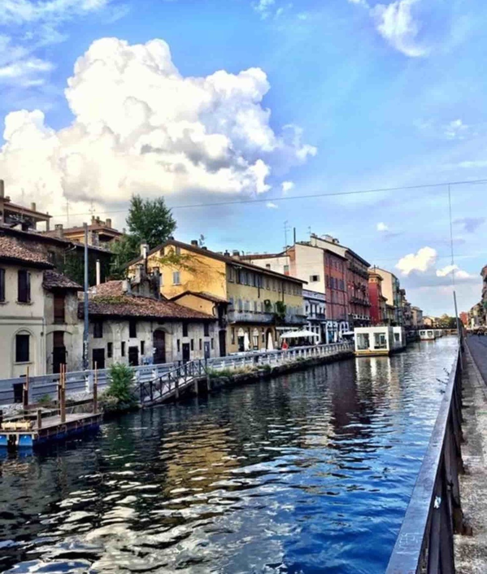 One of the remaining canal of Milan, the Naviglio Grande